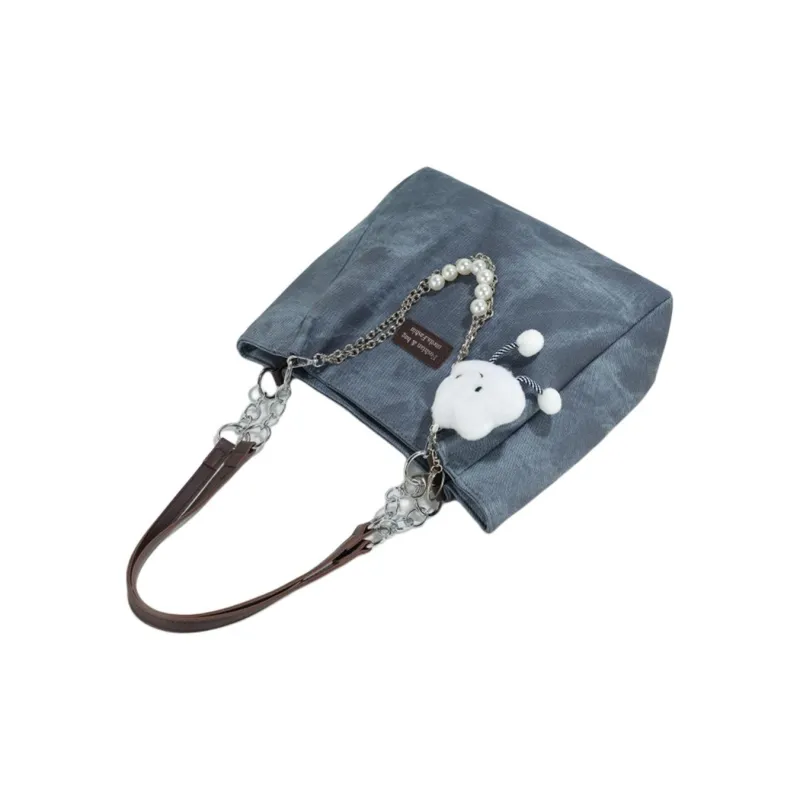 COLINS KEIRS Synthetic Leather Tote Bag, Shoulder Bag Women's Blue-5