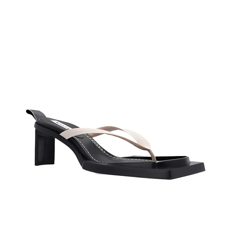 MIISTA Flip Flops Women's Light Brown-2