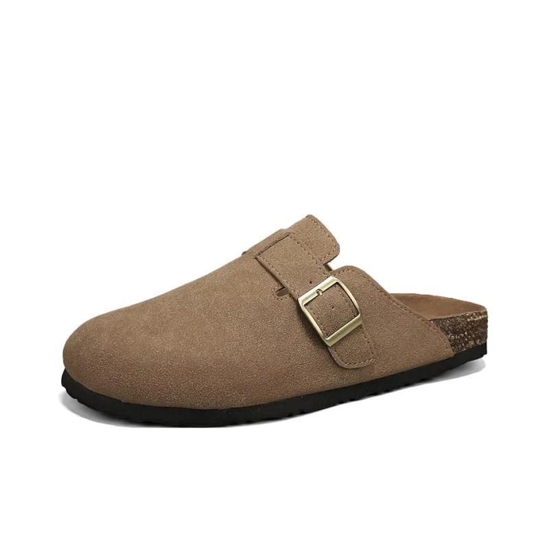 Colorful Creations Leather Patchwork Quiet Slip Resistant Closed Toe Slippers Men's-13