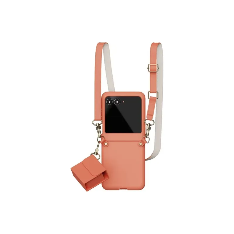 MOTOROLA Vegan Leather Material Trendy And Stylish Phone Cases Compatibility Moto Razr 50 Solid Color Luxury-0