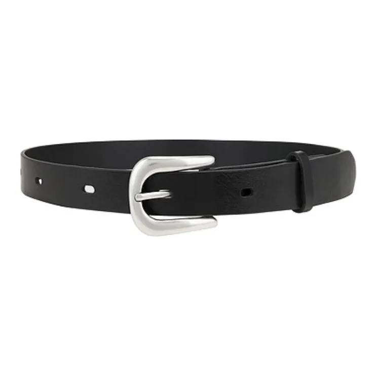 RAG&BONE Leather Belts Unisex Black Width 2.5CM-0