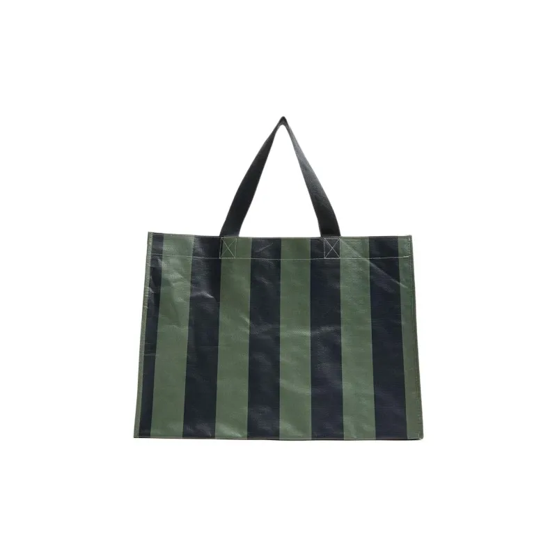 ZARA Polypropylene Tote Bag, Shopping Bag, Handbag Women's Blue Green-0