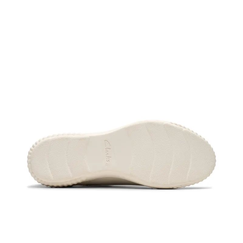 Clarks Anti Slip Wear Resistant Low Top Casual Shoes Women's White-6