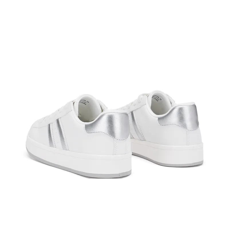 Hotwind Versatile White Sneakers Abrasion Resistant Slip Resistant Low Top Skateboard Shoes Women's-13