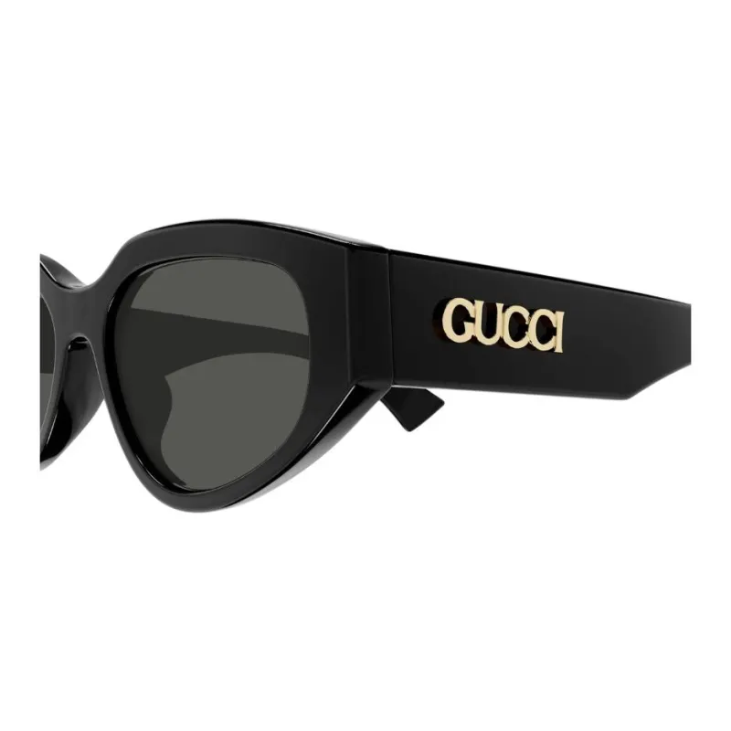 GUCCI Recycled Acetate Cat Eye Sunglasses Unisex Black-2
