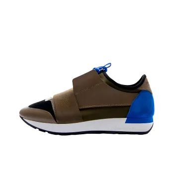 Balenciaga Race Runner Low Top Casual Shoes Men's Khaki