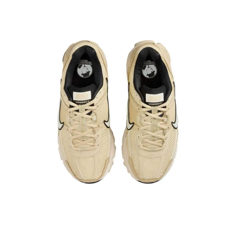 Nike Zoom Vomero 5 Anti Slip Wear Resistant Low Top Casual Running Shoes Women's Beige Black-2