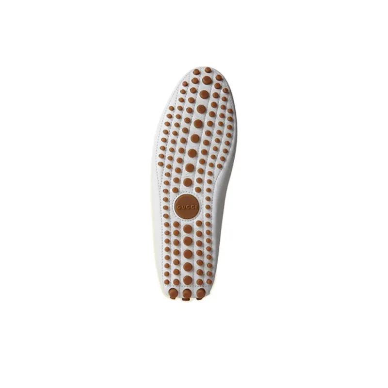 GUCCI Gommino Loafers Men White-4