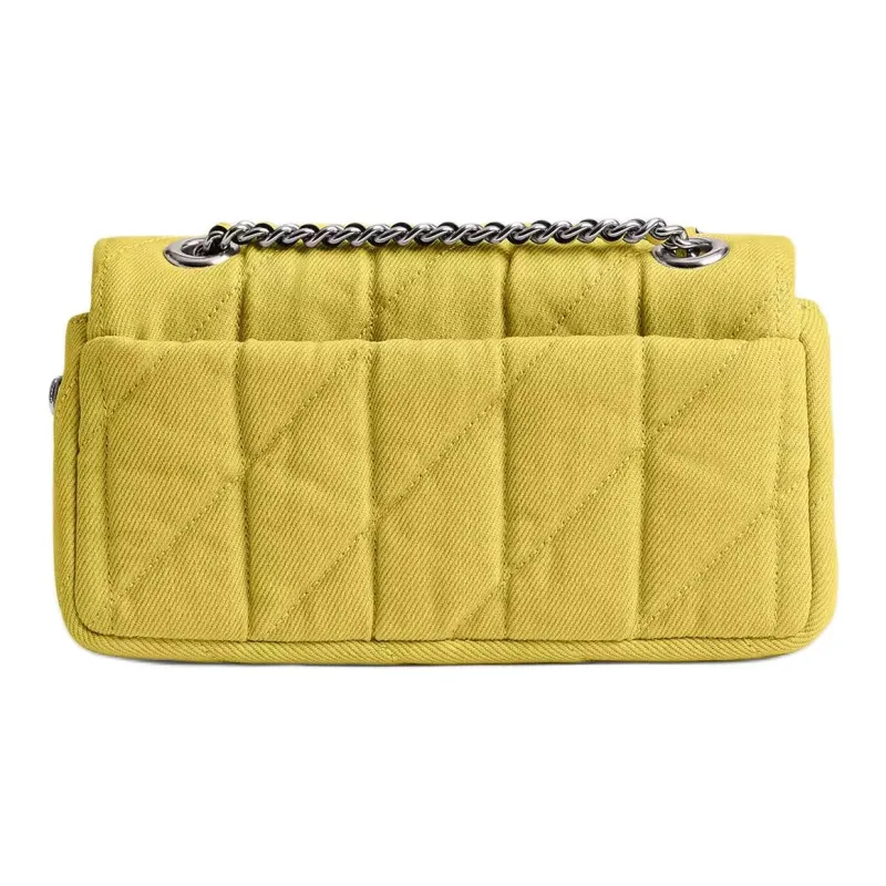 COACH Tabby Quilting Denim Shoulder Bag Trumpets Women's Light Yellow-2