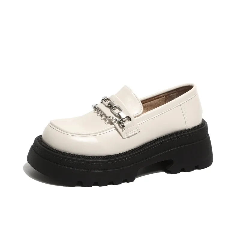 Be Good Horsebit, Chain, Luxury Preppy Style Petite Loafers 6cm Women's Gift Box Set-31