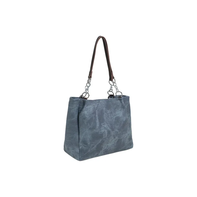COLINS KEIRS Synthetic Leather Tote Bag, Shoulder Bag Women's Blue-3