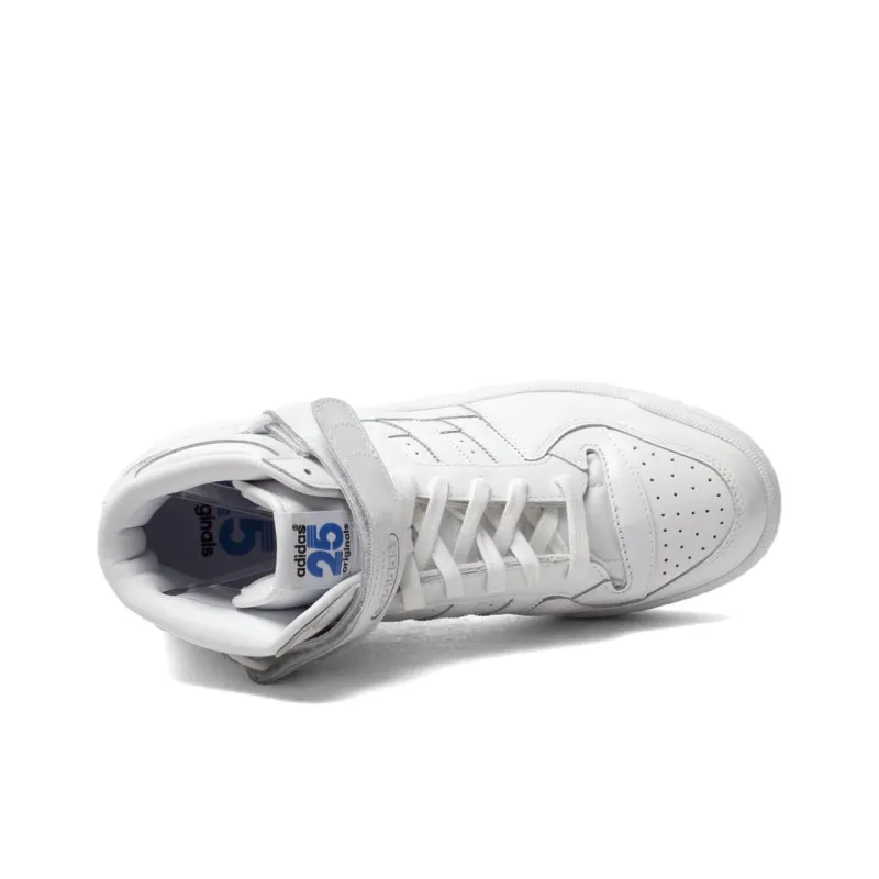 Adidas Originals FORUM Abrasion Resistant Mid Top Skateboard Shoes Unisex White-2