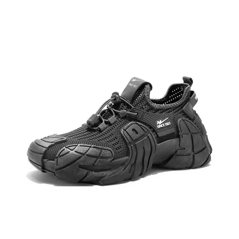 Binary Lightweight And Breathable Low Top Casual Shoes Men's Gray-1