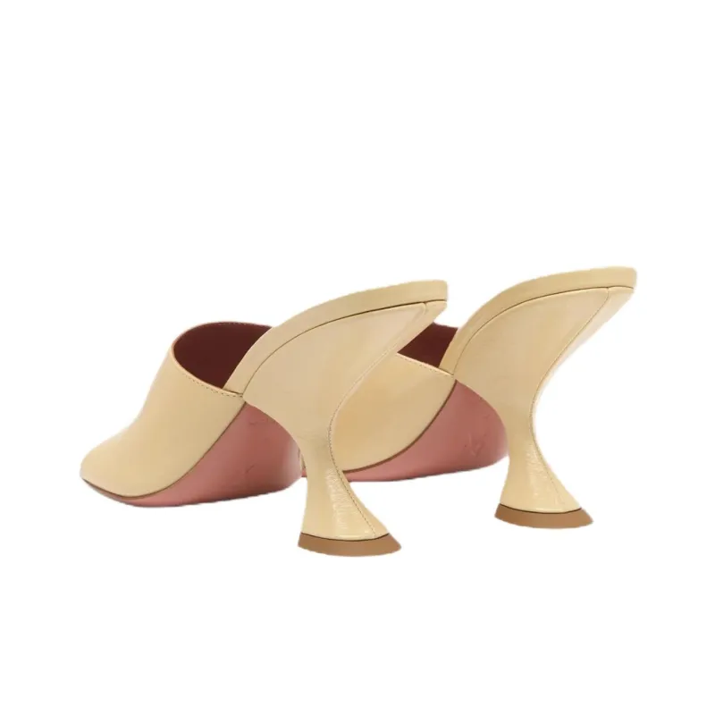 AMINA MUADDI Slide Slippers 9cm Women's Yellow-3