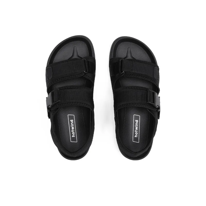 Hotwind Beach Sandals Men 01 Black 72 Black Gray-2