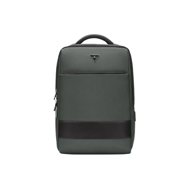 SEPTWOLVES Synthetic Leather Backpack Men's Gray-0