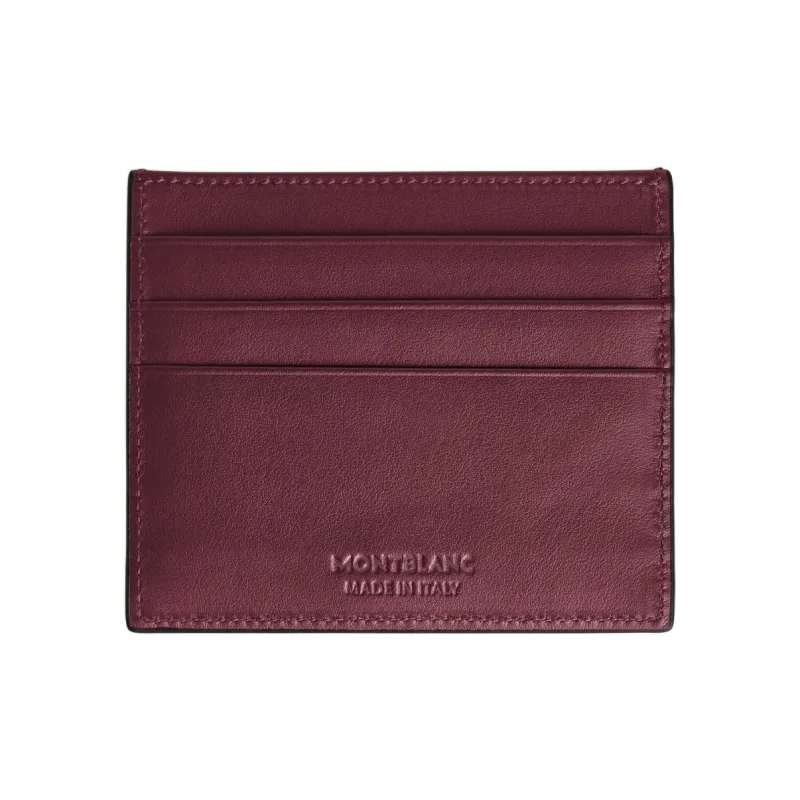 MONTBLANC Full Grain Cow Leather Card Holder Unisex Green & Black Currant-2
