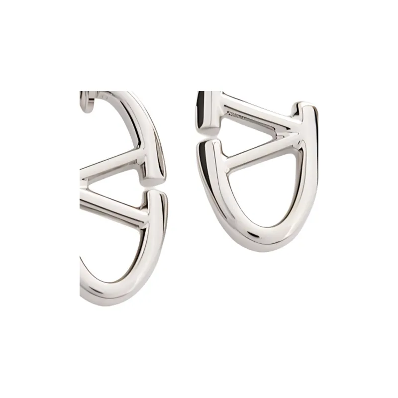 Valentino Brass Earrings Women's Silver-2