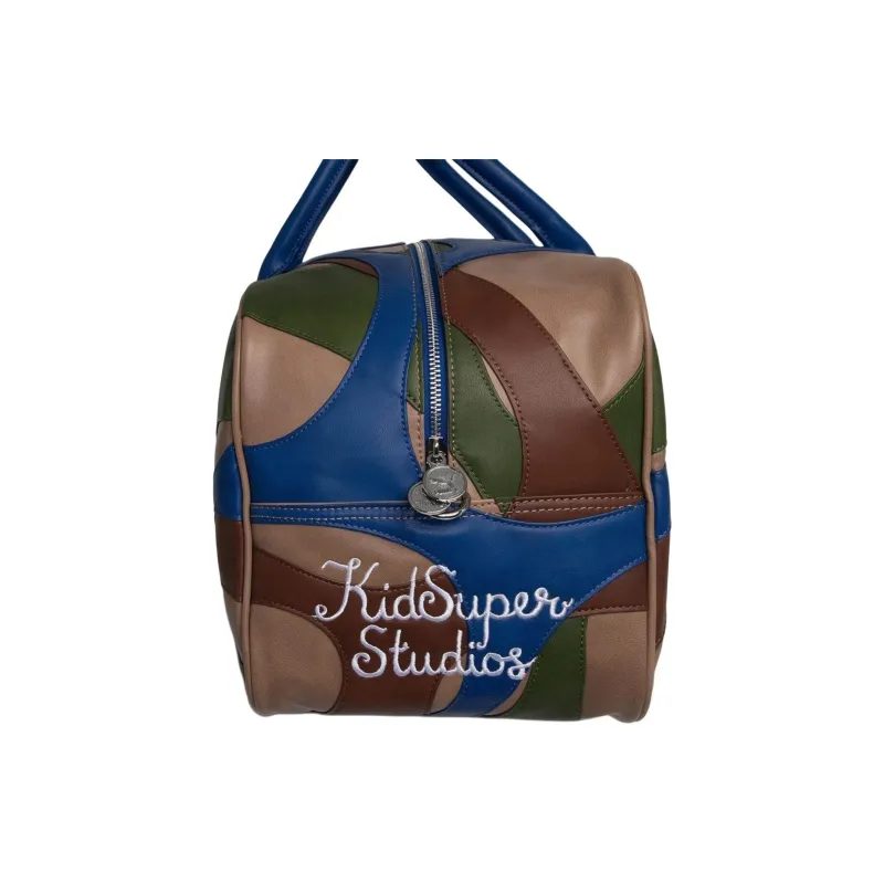 PUMA KIDSUPER Collaboration PU Travel Bag Men's Brown & Blue & Multicolor-1