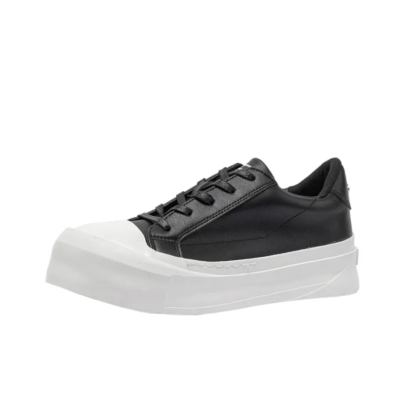 HELIOT EMIL Low Top Skateboard Shoes Men's White/Black-4