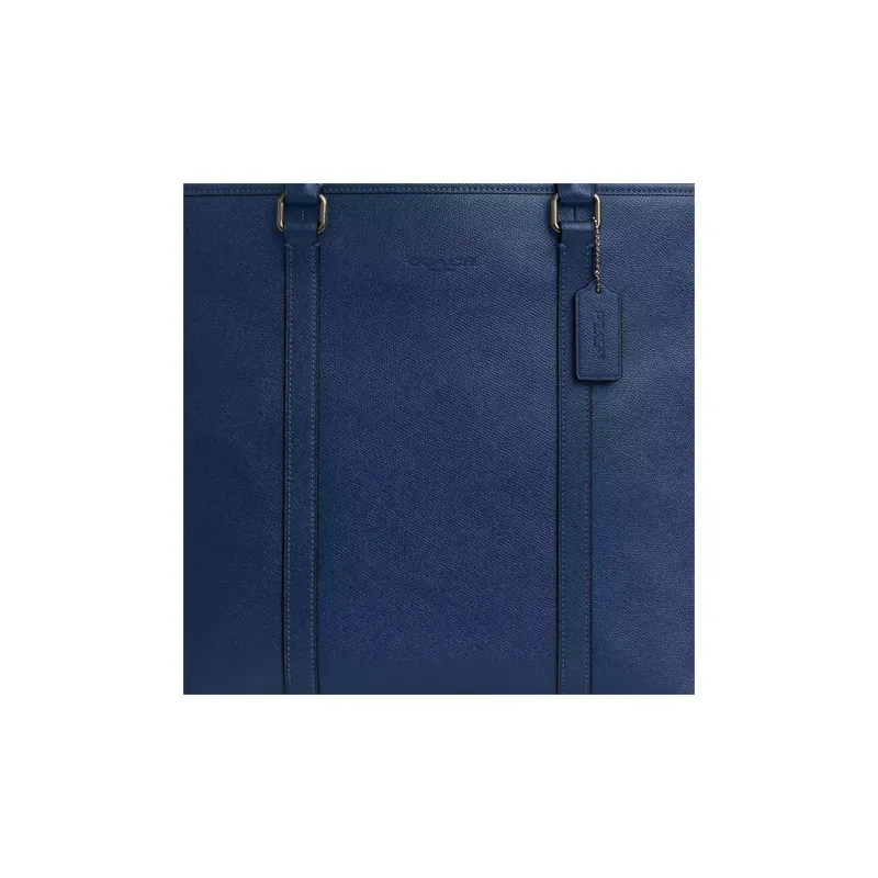 COACH Leather Tote Bag, Shopping Bag, Handbag Tubas Men's Dark Blue-3