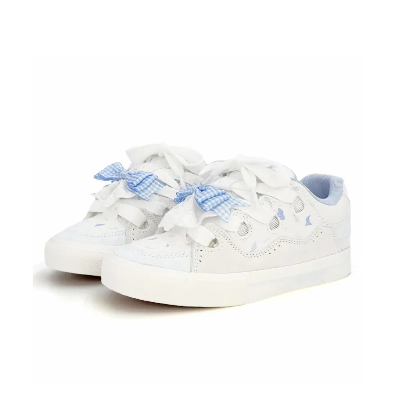 PIYOPIYO Low Top Skateboard Shoes Women's Ice Blue-4