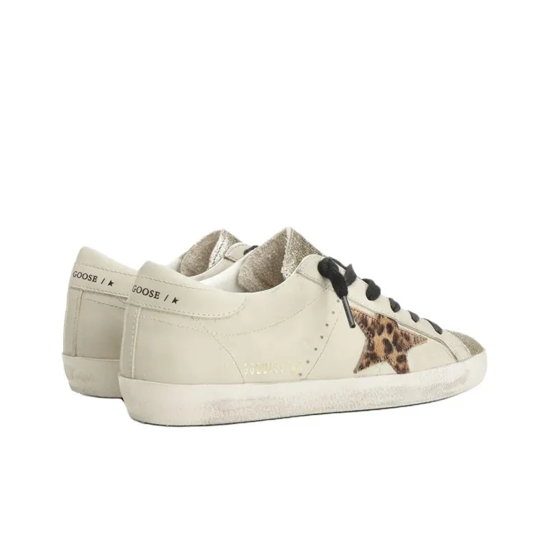 Golden Goose Super Star Low Top Skateboard Shoes Women's Beige-3