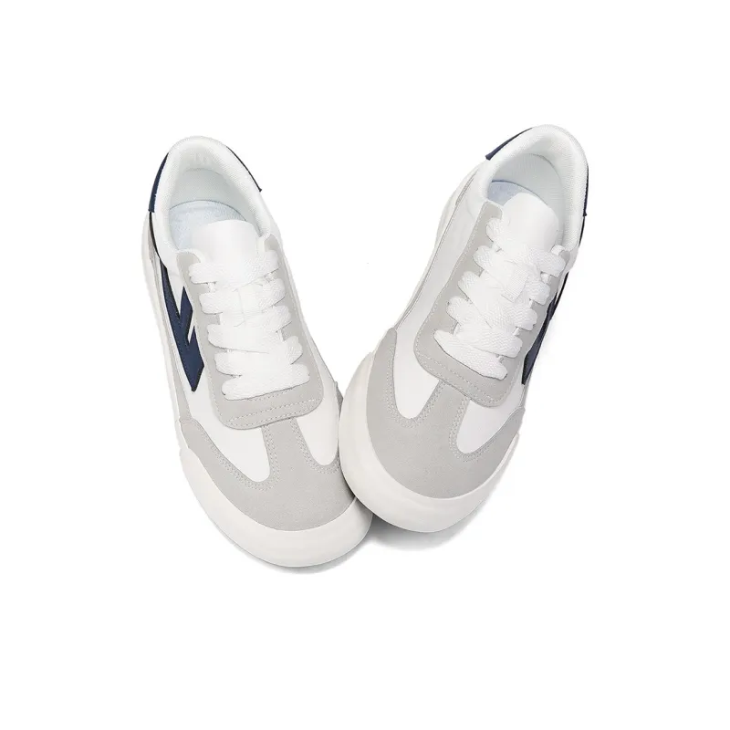 Warrior Low Top Canvas Shoes Men's Gray/White/Dark Blue-3