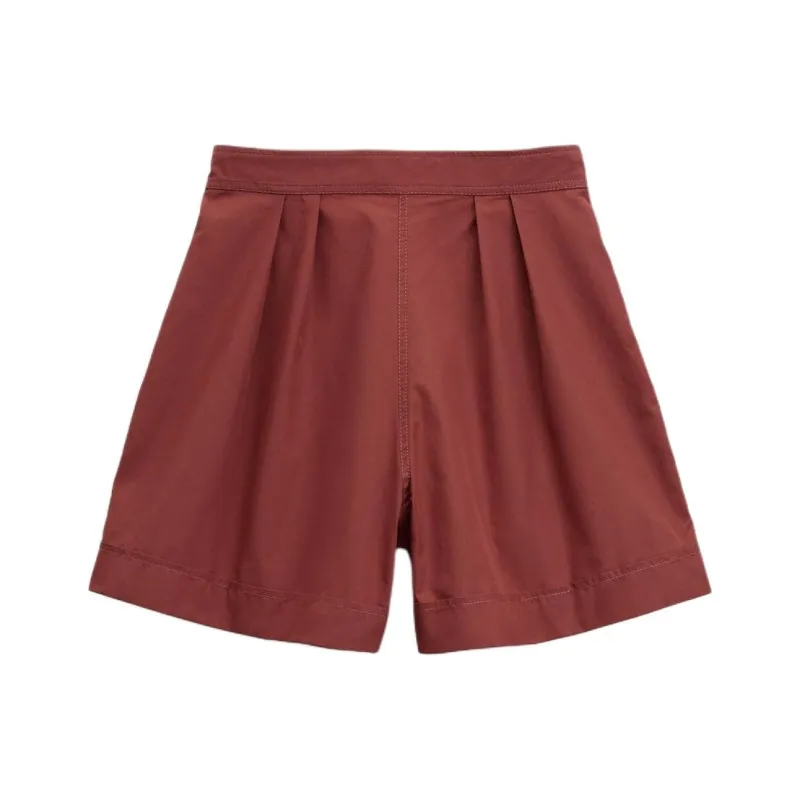 ZARA Casual Shorts Women's Dark Red-1