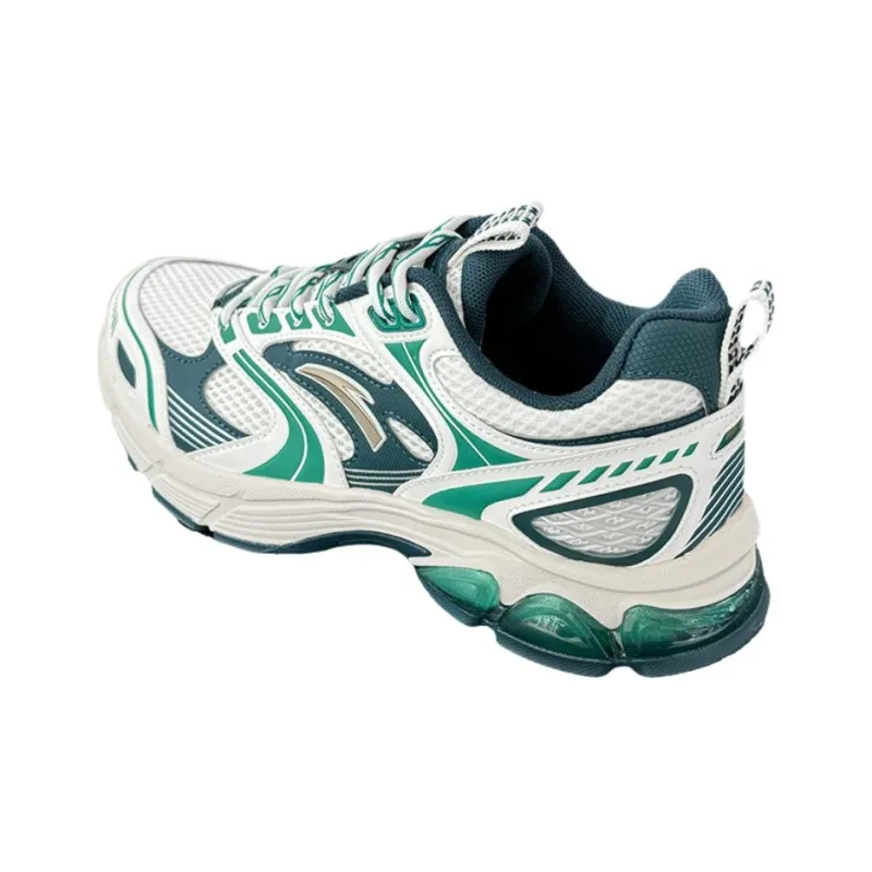 CHAOJIANTA Breathable Height Increase Low Top Chunky Sneakers Men's White Green-2