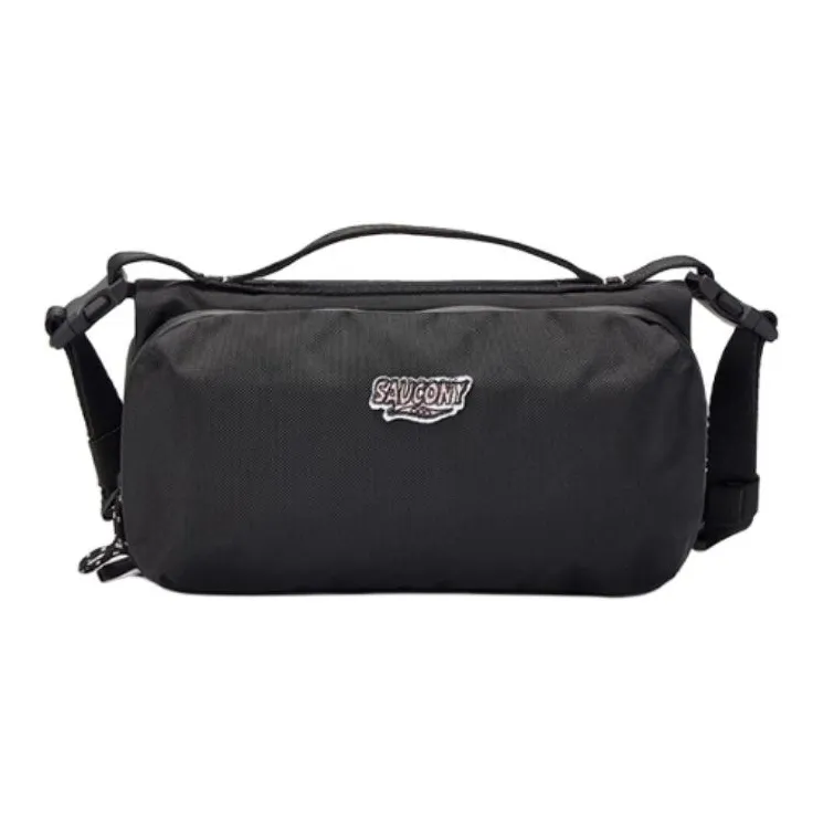 Saucony Travel Lightweight Crossbody Bag Unisex Jet Black/Cyan Bird Gray-0