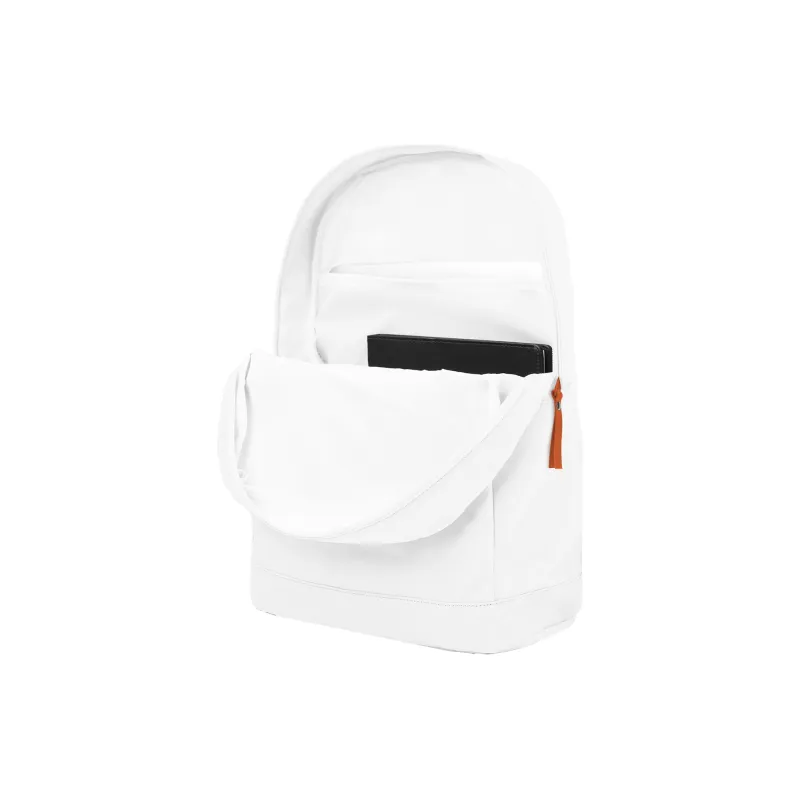 TURN UP Polyester Backpack Unisex White-3