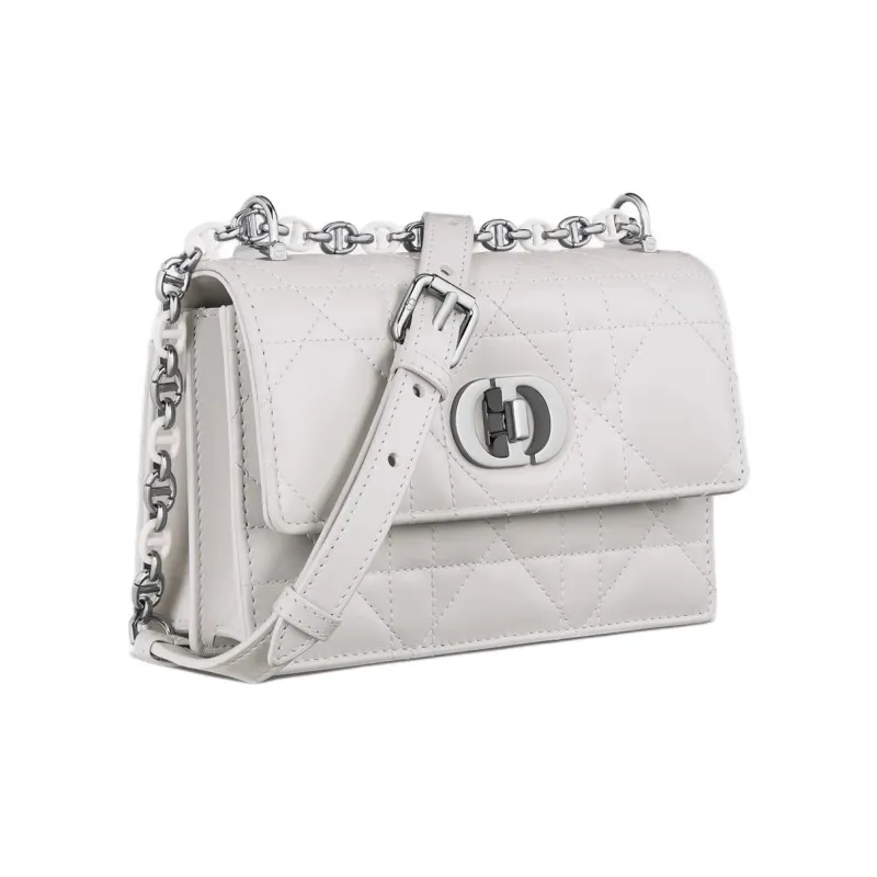 DIOR Miss Caro Lambskin Crossbody Bag, Shoulder Bag Mini Women's White-2
