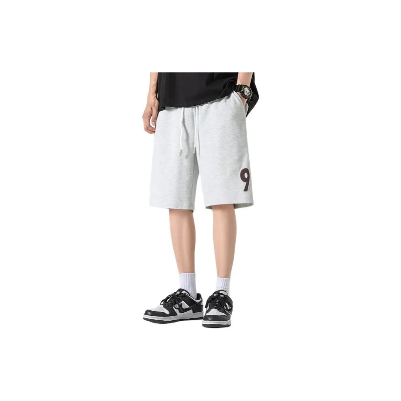 WOOD SOON Trendy Brand Sports Stretch Knee Length Pants Japanese Style Straight Fit Pants Unisex-5