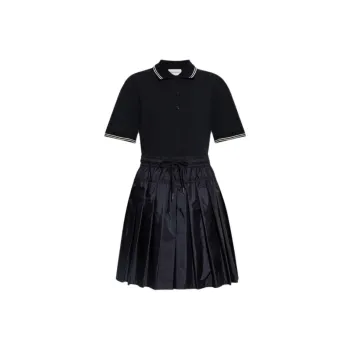 Moncler Short Sleeved Dress Women's Marine Blue