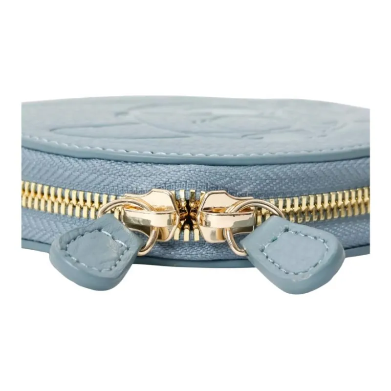Disney Cow Leather Coin Purse Women's Blue-4