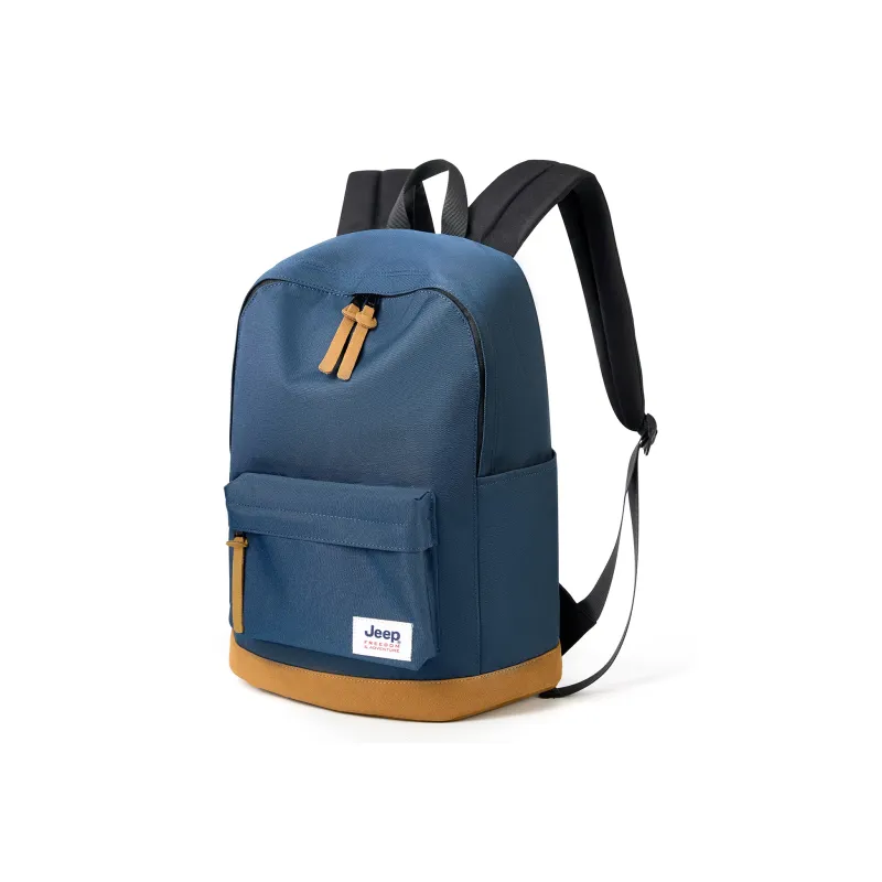 Jeep Oxford Backpack Laptop Bag Unisex Navy Blue/Gray/Jasper-1
