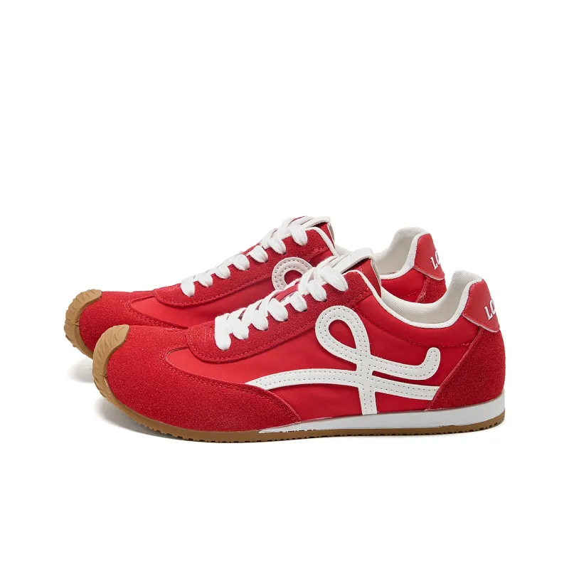 La Chapelle Abrasion Resistant Low Top Casual Shoes Women's Red-2