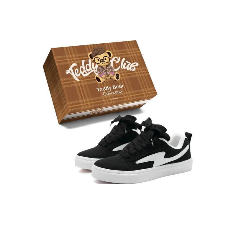 Teddy Bear Collection Slip Resistant Shock Absorbers With Abrasion Resistant Properties Low Top Skateboard Shoes Unisex-59
