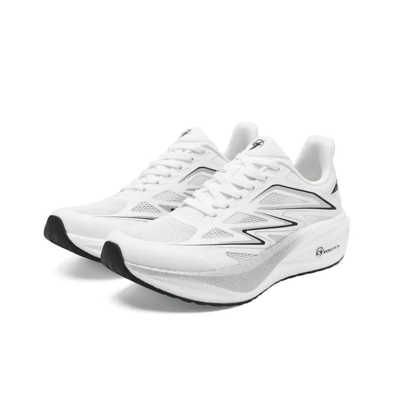 CHRROTA Low Top Running Shoes Unisex Silver White Swift Fly-3