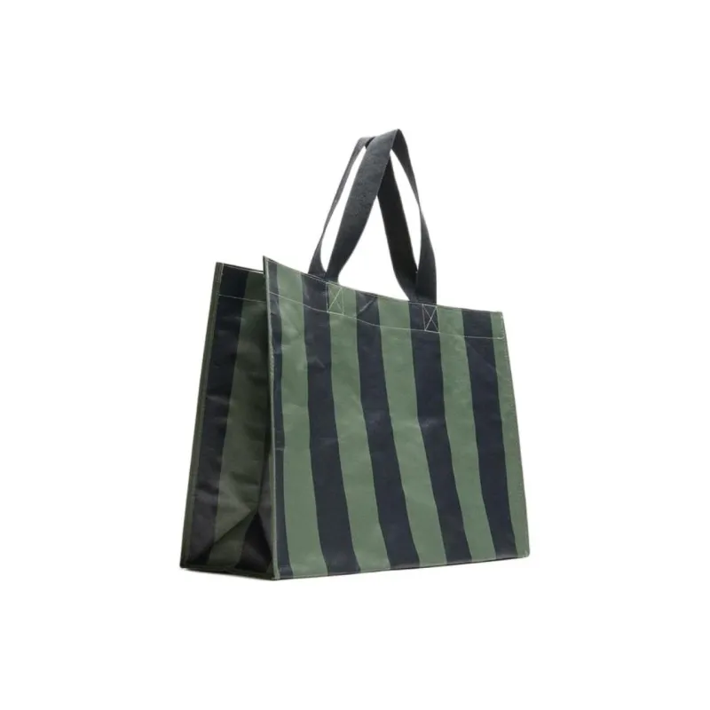 ZARA Polypropylene Tote Bag, Shopping Bag, Handbag Women's Blue Green-1