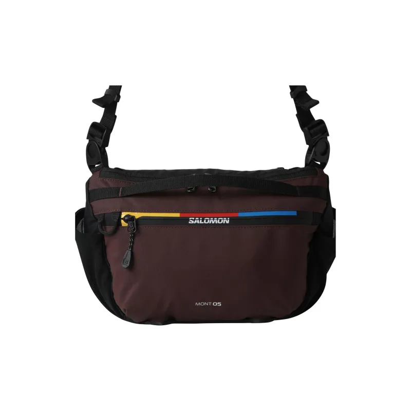 SALOMON Nylon Crossbody Bag, Shoulder Bag Unisex Chocolate-0