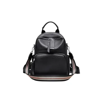 HARSON Top Grain Cow Leather Casual Backpack Women's Black