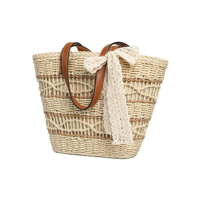 C°BANNER Fabric Tote Bag, Shoulder Bag Medium Size Women's Ecru/Khaki-3