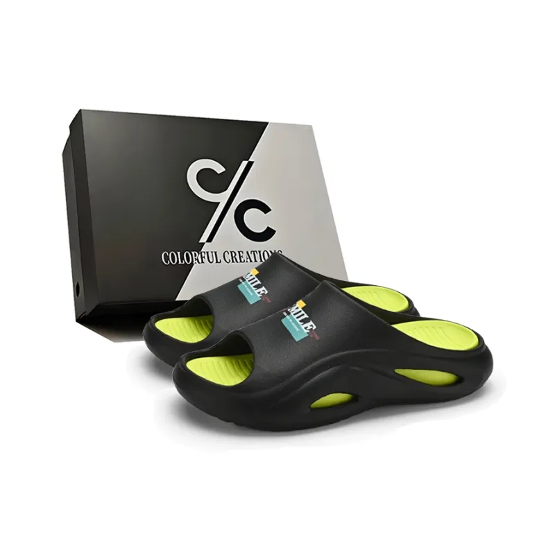 Colorful Creations EVA Slip Resistant Abrasion Resistant Quiet Slide Slippers Men's-6