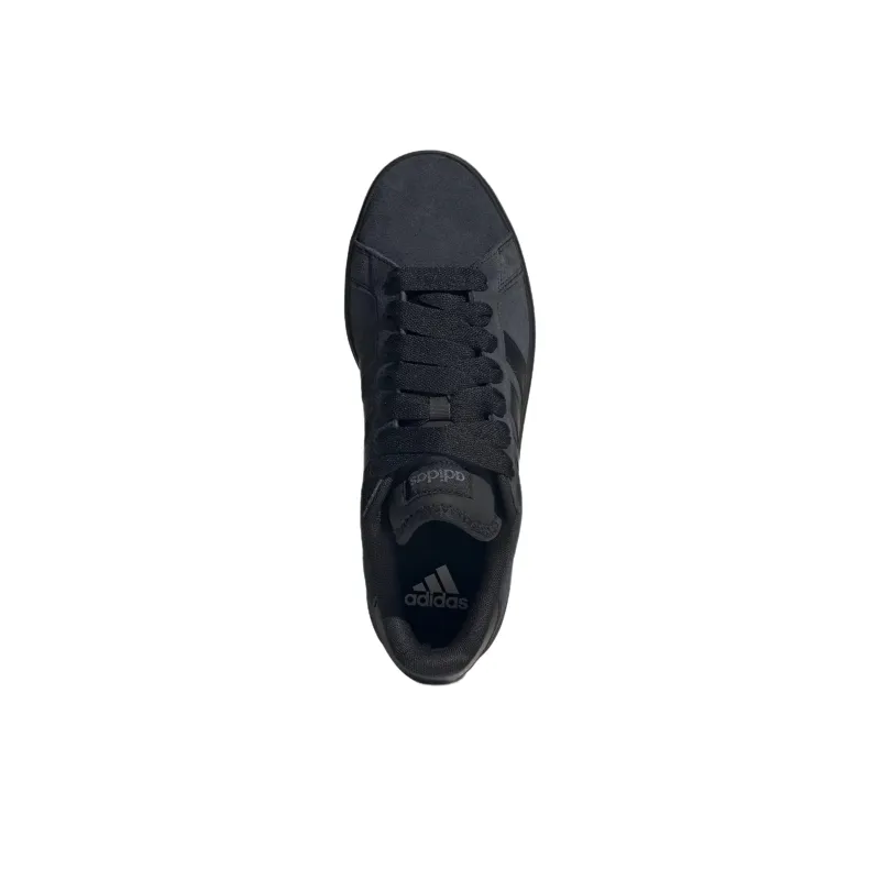 Adidas Grand Court Base 00s Abrasion Resistant Low Top Skateboard Shoes Men's Black-4