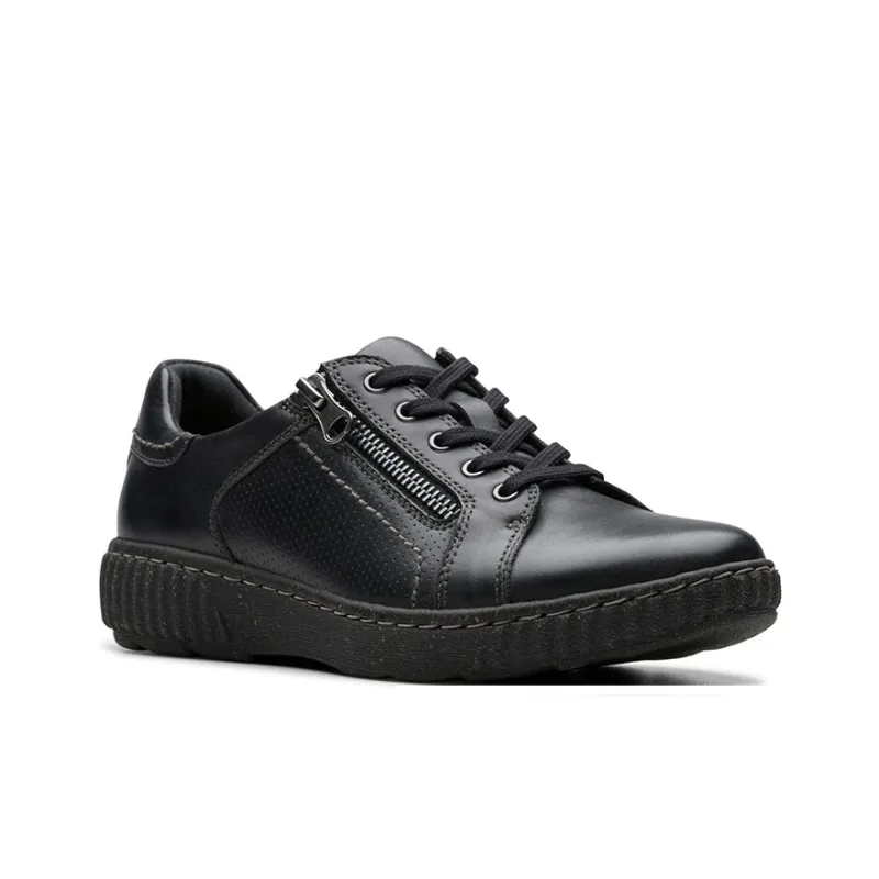 Clarks Anti Slip Wear Resistant Low Top Casual Shoes Women's Black-2