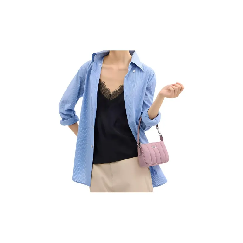 COACH Nolita Denim Handbag Trumpets Women's Carnation Pink-5