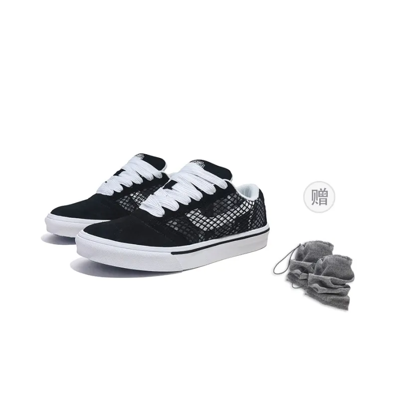 Jifffly Abrasion Resistant Balance Lightweight High Top Skateboard Shoes Unisex Black-0
