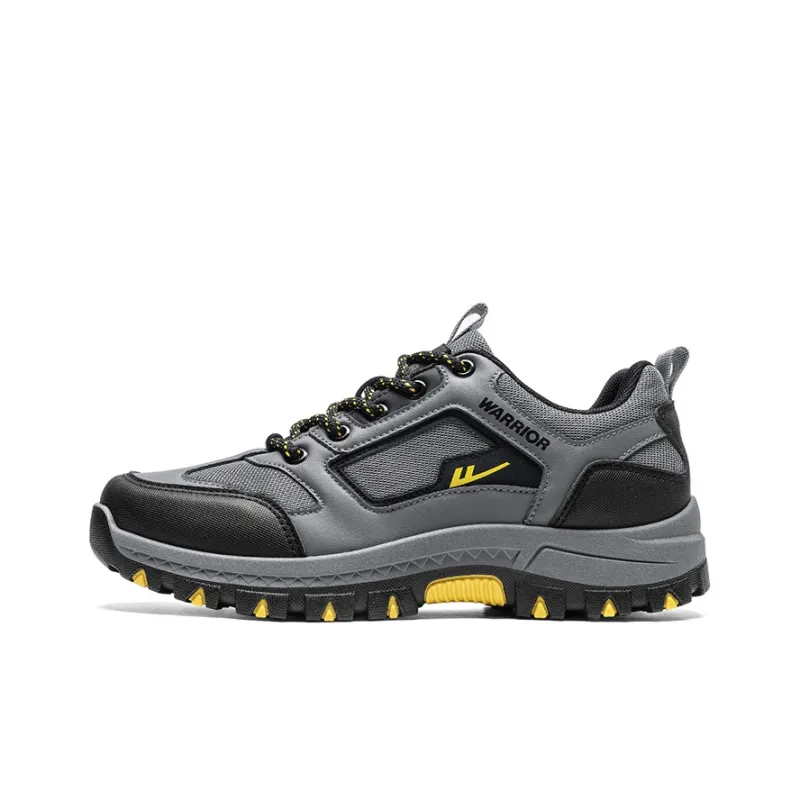 WARRIOR Hiking / Trekking Shoes Men Low Top Black, Yellow-0